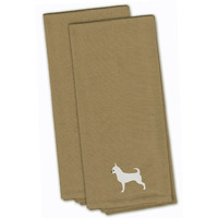 "Caroline's Treasures BB3450TNTWE Chihuahua Tan Embroidered Kitchen Towel (Set of 2), 28"" x 19"", Multicolor"