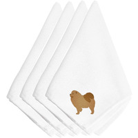 "Caroline's Treasures BB3451NPKE Chow Chow Embroidered Napkins (Set of 4), 20"", Multicolor"
