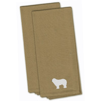 "Caroline's Treasures BB3455TNTWE Komondor Tan Embroidered Kitchen Towel (Set of 2), 28"" x 19"", Multicolor"