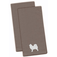 "Caroline's Treasures BB3459GYTWE Samoyed Gray Embroidered Kitchen Towel (Set of 2), 28"" x 19"", Multicolor"