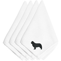 "Caroline's Treasures BB3464NPKE Newfoundland Embroidered Napkins (Set of 4), 20"", Multicolor"