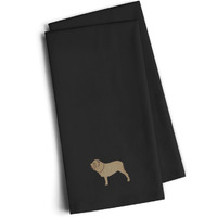 "Caroline's Treasures BB3465BKTWE Neapolitan Mastiff Black Embroidered Kitchen Towel (Set of 2), 28"" H x 19"" W, Multicolor"