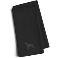"Caroline's Treasures BB3473BKTWE Giant Schnauzer Black Embroidered Kitchen Towel (Set of 2), 28"" H x 19"" W, Multicolor"