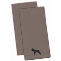 "Caroline's Treasures BB3473GYTWE Giant Schnauzer Gray Embroidered Kitchen Towel (Set of 2), 28"" x 19"", Multicolor"