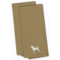 "Caroline's Treasures BB3477TNTWE Anatolian Shepherd Tan Embroidered Kitchen Towel (Set of 2), 28"" x 19"", Multicolor"