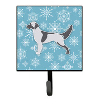 "Caroline's Treasures Winter Snowflake English Setter Leash or Key Holder BB3481SH4, Small, Multicolor"