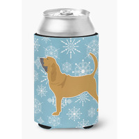 "Caroline's Treasures Winter Snowflake Bloodhound Can or Bottle Hugger BB3484CC, Can Hugger, Multicolor"
