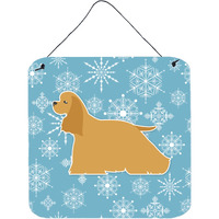 "Caroline's Treasures Winter Snowflake Cocker Spaniel Wall or Door Hanging Prints BB3486DS66, 6"" x 6"", Multicolor"