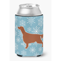 "Caroline's Treasures Winter Snowflake Irish Setter Can or Bottle Hugger BB3493CC, Can Hugger, Multicolor"