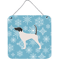 "Caroline's Treasures Winter Snowflake English Pointer Wall or Door Hanging Prints BB3495DS66, 6"" x 6"", Multicolor"