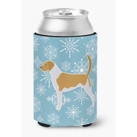 "Caroline's Treasures Winter Snowflake American Foxhound Can or Bottle Hugger BB3498CC, Can Hugger, Multicolor"