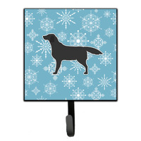 "Caroline's Treasures Winter Snowflake Black Labrador Retriever Leash or Key Holder BB3508SH4, Small, Multicolor"