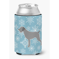"Caroline's Treasures Winter Snowflake German Wirehaired Pointer Can or Bottle Hugger BB3511CC, Can Hugger, Multicolor"