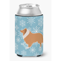 "Caroline's Treasures Winter Snowflake Collie Can or Bottle Hugger BB3516CC, Can Hugger, Multicolor"