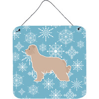 "Caroline's Treasures Winter Snowflake Pyrenean Shepherd Wall or Door Hanging Prints BB3518DS66, 6"" x 6"", Multicolor"
