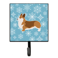 "Caroline's Treasures Winter Snowflake Corgi Leash or Key Holder BB3520SH4, Small, Multicolor"