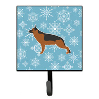 "Caroline's Treasures Winter Snowflake German Shepherd Leash or Key Holder BB3524SH4, Small, Multicolor"