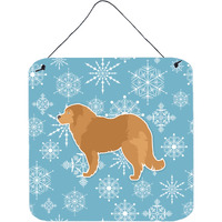 "Caroline's Treasures Winter Snowflake Caucasian Shepherd Dog Wall or Door Hanging Prints BB3525DS66, 6"" x 6"", Multicolor"