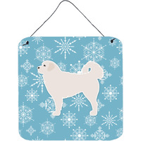 "Caroline's Treasures Winter Snowflake Polish Tatra Sheepdog Wall or Door Hanging Prints BB3527DS66, 6"" x 6"", Multicolor"