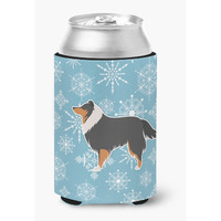 "Caroline's Treasures Winter Snowflake Sheltie/Shetland Sheepdog Can or Bottle Hugger BB3530CC, Can Hugger, Multicolor"