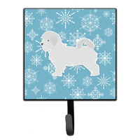 "Caroline's Treasures Winter Snowflake Maltese Leash or Key Holder BB3536SH4, Small, Multicolor"