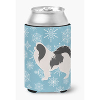 "Caroline's Treasures Winter Snowflake Japanese Chin Can or Bottle Hugger BB3537CC, Can Hugger, Multicolor"