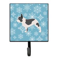"Caroline's Treasures Winter Snowflake French Bulldog Leash or Key Holder BB3541SH4, Small, Multicolor"
