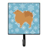 "Caroline's Treasures Winter Snowflake Pomeranian Leash or Key Holder BB3542SH4, Small, Multicolor"