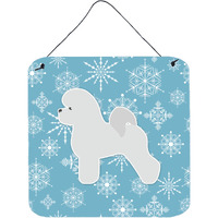 "Caroline's Treasures Winter Snowflake Bichon Frise Wall or Door Hanging Prints BB3545DS66, 6"" x 6"", Multicolor"