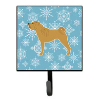 "Caroline's Treasures Winter Snowflake Shar Pei Merry Leash or Key Holder BB3552SH4, Small, Multicolor"