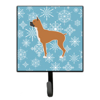 "Caroline's Treasures Winter Snowflake Boxer Leash or Key Holder BB3553SH4, Small, Multicolor"
