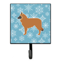 "Caroline's Treasures Winter Snowflake Belgian Shepherd Leash or Key Holder BB3561SH4, Small, Multicolor"