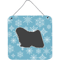 "Caroline's Treasures Winter Snowflake Puli Wall or Door Hanging Prints BB3563DS66, 6"" x 6"", Multicolor"