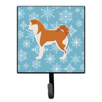 "Caroline's Treasures Winter Snowflake Akita Leash or Key Holder BB3572SH4, Small, Multicolor"