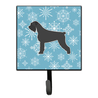 "Caroline's Treasures Winter Snowflake Giant Schnauzer Leash or Key Holder BB3573SH4, Small, Multicolor"