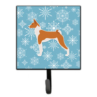 "Caroline's Treasures Winter Snowflake Basenji Leash or Key Holder BB3574SH4, Small, Multicolor"
