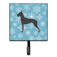 "Caroline's Treasures Winter Snowflake Dane Leash or Key Holder BB3575SH4, Small, Multicolor"