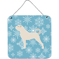 "Caroline's Treasures Winter Snowflake Anatolian Shepherd Wall or Door Hanging Prints BB3577DS66, 6"" x 6"", Multicolor"