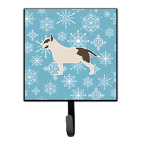 "Caroline's Treasures Winter Snowflake Bull Terrier Leash or Key Holder BB3578SH4, Small, Multicolor"