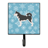 "Caroline's Treasures Winter Snowflake Siberian Husky Leash or Key Holder BB3580SH4, Small, Multicolor"