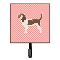 "Caroline's Treasures Grand Basset Griffon Vendeen Checkerboard Pink Leash or Key Holder BB3590SH4, Small, Multicolor"