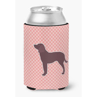 "Caroline's Treasures American Water Spaniel Checkerboard Pink Can or Bottle Hugger BB3601CC, Can Hugger, Multicolor"