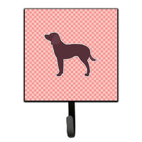 "Caroline's Treasures American Water Spaniel Checkerboard Pink Leash or Key Holder BB3601SH4, Small, Multicolor"