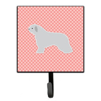 "Caroline's Treasures Spanish Water Dog Checkerboard Pink Leash or Key Holder BB3615SH4, Small, Multicolor"