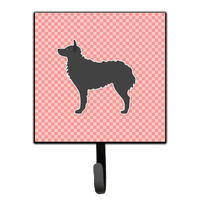 "Caroline's Treasures Croatian Sheepdog Checkerboard Pink Leash or Key Holder BB3621SH4, Small, Multicolor"