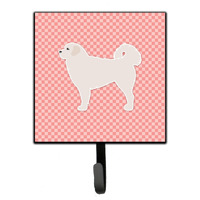 "Caroline's Treasures Polish Tatra Sheepdog Checkerboard Pink Leash or Key Holder BB3627SH4, Small, Multicolor"