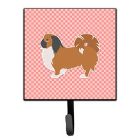 "Caroline's Treasures Pekingese Checkerboard Pink Leash or Key Holder BB3638SH4, Small, Multicolor"