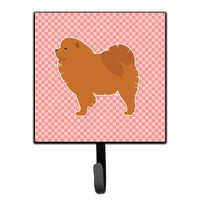 "Caroline's Treasures Chow Checkerboard Pink Leash or Key Holder BB3651SH4, Small, Multicolor"