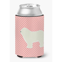 "Caroline's Treasures Komondor Checkerboard Pink Can or Bottle Hugger BB3655CC, Can Hugger, Multicolor"