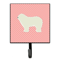 "Caroline's Treasures Komondor Checkerboard Pink Leash or Key Holder BB3655SH4, Small, Multicolor"